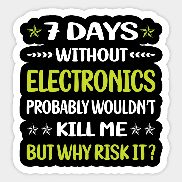 Funny 7 Days Without Electronics Sticker by Happy Life